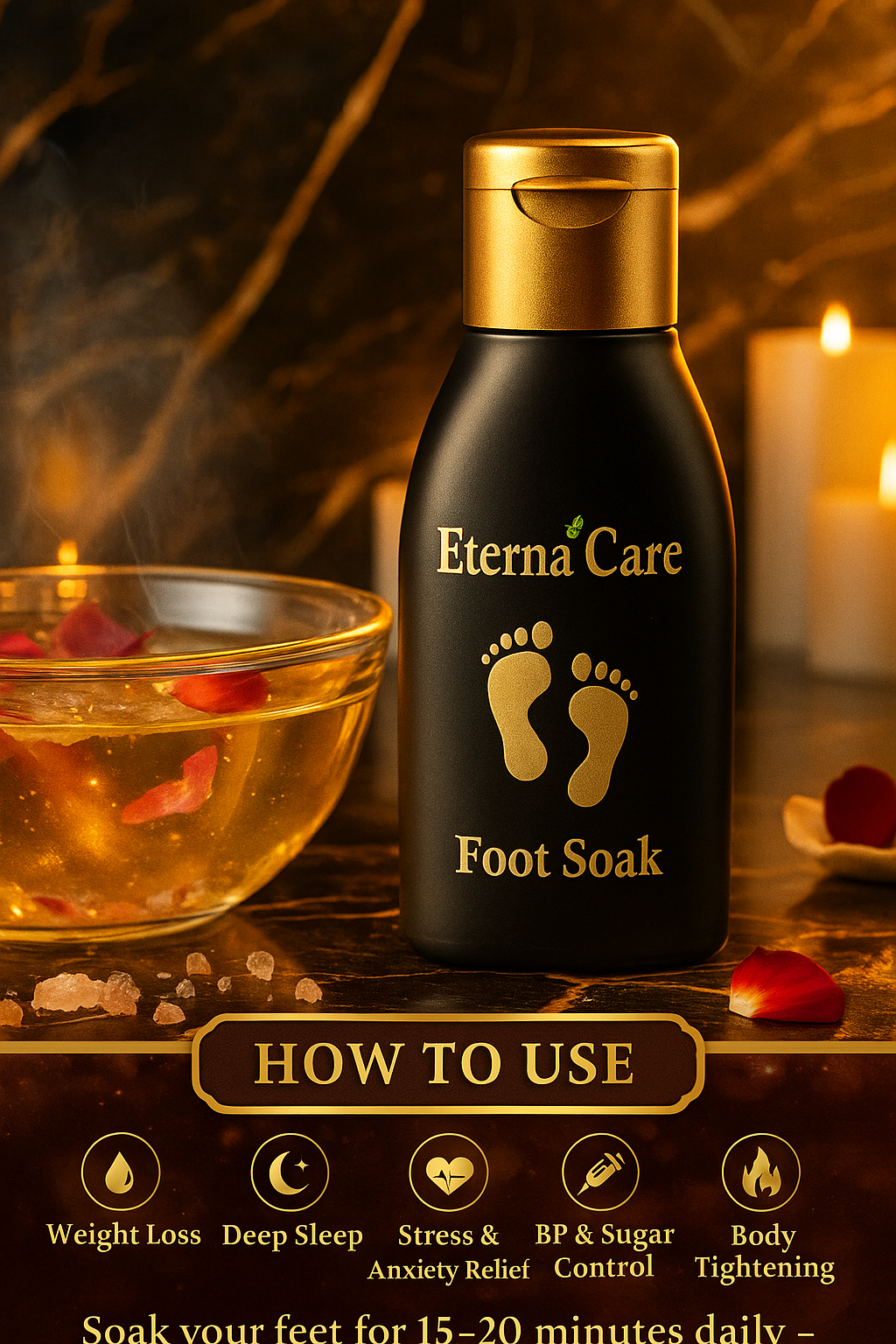 Eterna Care Herbal Foot Soak – Stress Relief, Fat Burn & Deep Sleep Formula