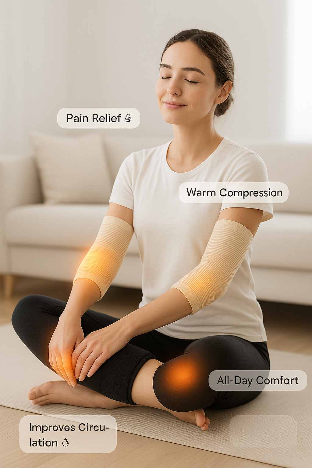 2x Kneee Warmers HIgh Quality Compression Knee Warmers