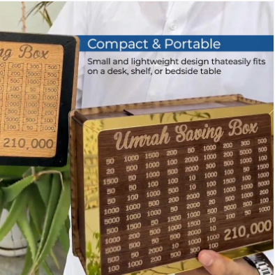 8mm High Quality Acralic Umrah Saving Box - ( Unassembled ) Self Assembled Easily